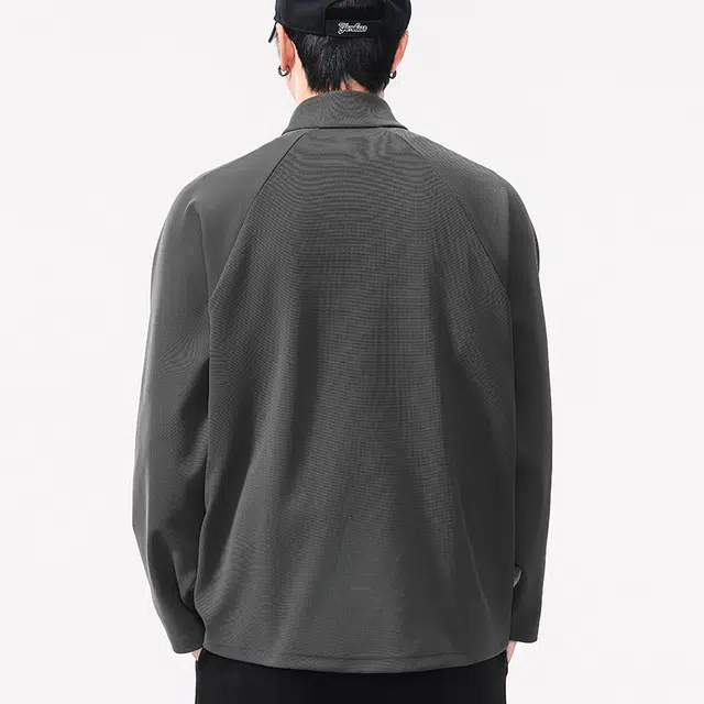 希越 美式立领半拉链无帽上衣长袖内搭打底衫潮卫衣 男款