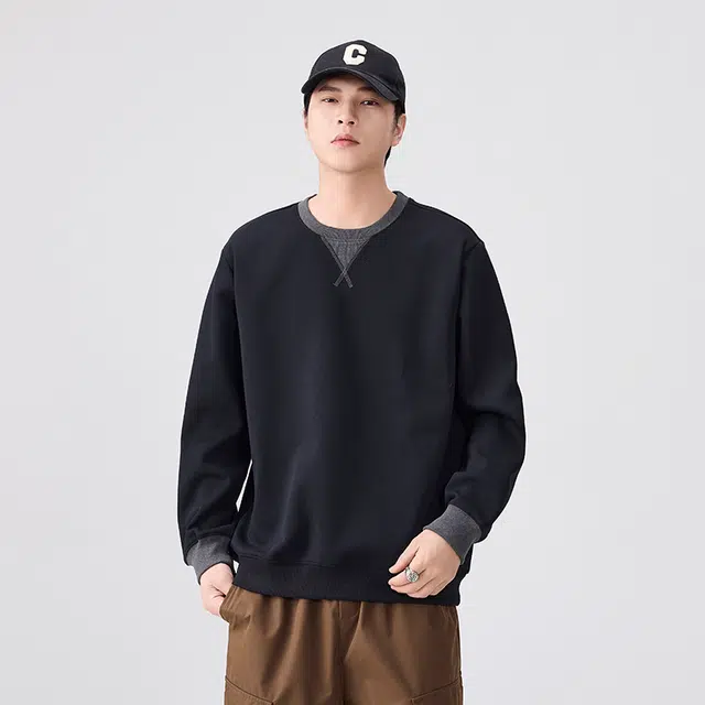 希越 美式秋冬假两件设计长袖卫衣 男款