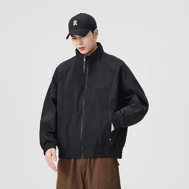 希越 美式飞行工装立领舒适百搭夹克 男款