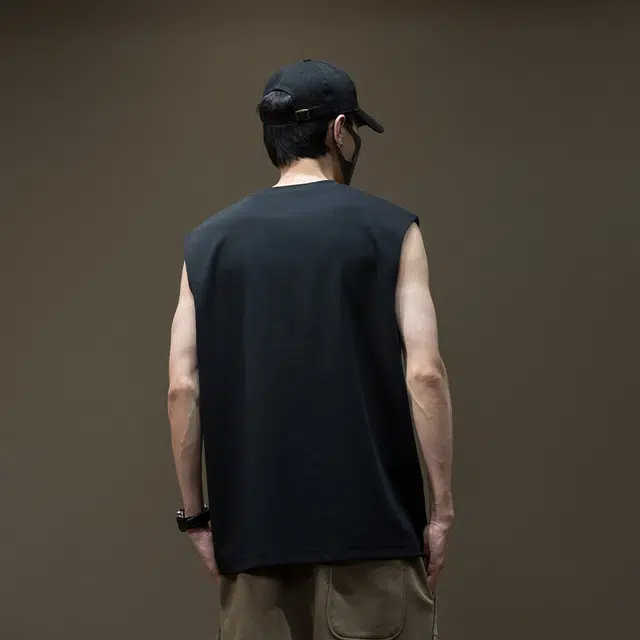 希越 宽松坎肩薄款休闲舒适背心 男款