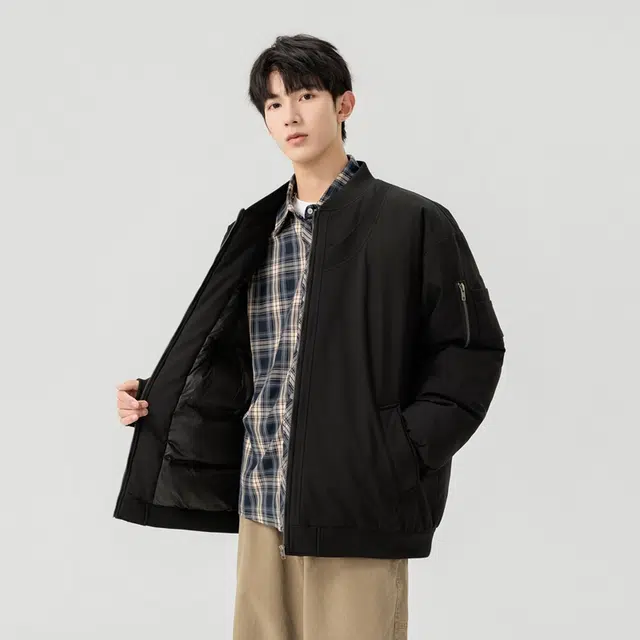 极限涡轮 纯色加厚简约百搭棉服 男女同款