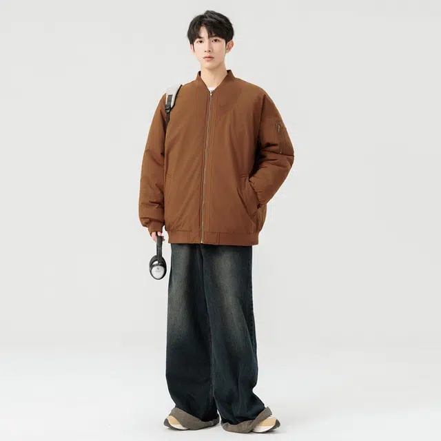 极限涡轮 纯色加厚简约百搭棉服 男女同款