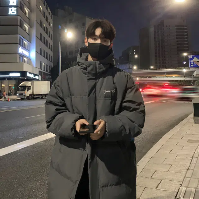 极限涡轮 连帽加厚保暖宽松棉服 男女同款 黑色
