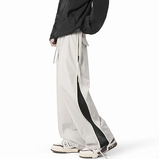 极限涡轮 美式复古高街宽松简约休闲裤 男女同款