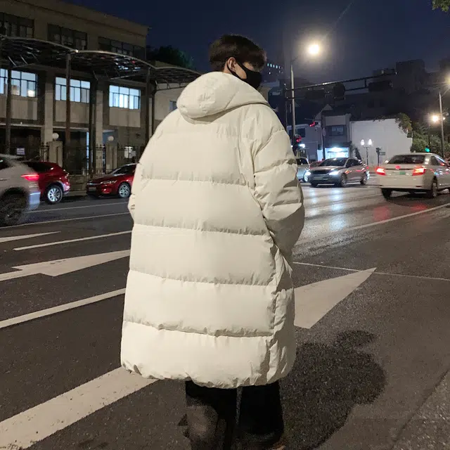 极限涡轮 连帽加厚保暖宽松棉服 男女同款 黑色