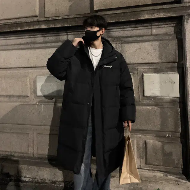 极限涡轮 连帽加厚保暖宽松棉服 男女同款 黑色