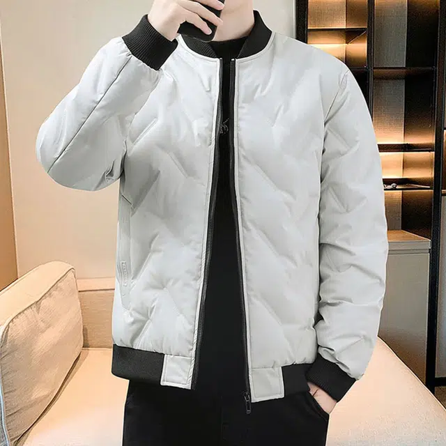 极限涡轮 美式高街基础款学院风棒球领青年大码保暖加厚外套棉服 男女同款