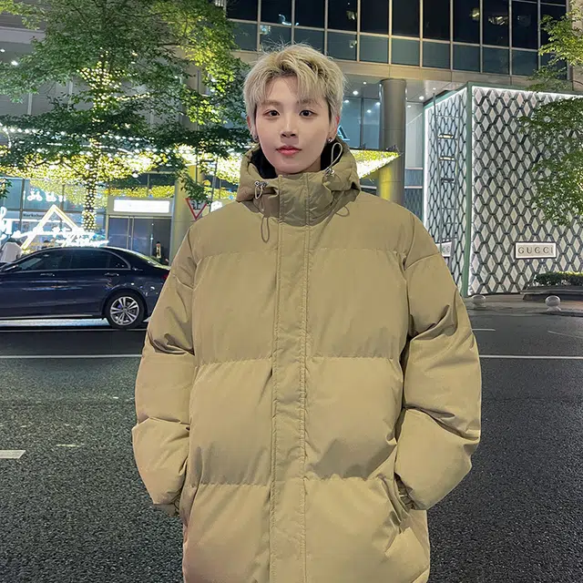 极限涡轮 纯色连帽面包服加厚保暖外套简约百搭棉服 男女同款