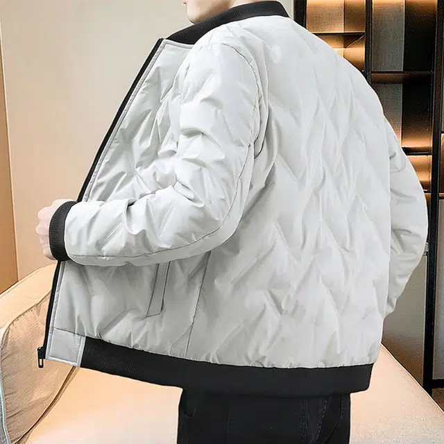 极限涡轮 美式高街基础款学院风棒球领青年大码保暖加厚外套棉服 男女同款