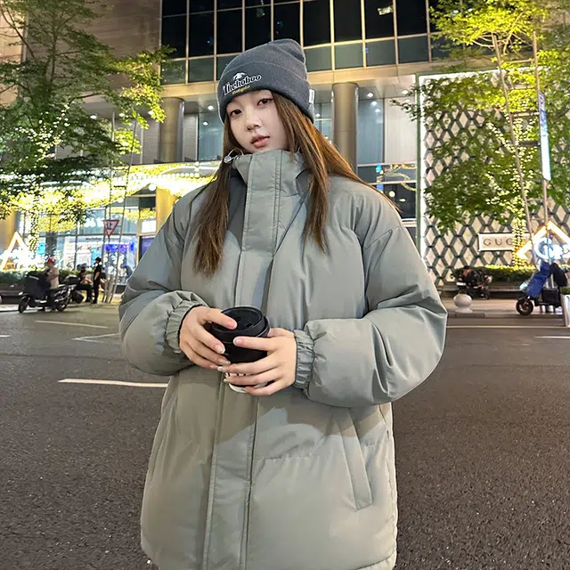 极限涡轮 纯色连帽面包服加厚保暖外套简约百搭棉服 男女同款