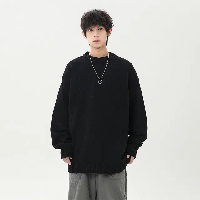 极限涡轮 美式街头潮流时尚潮牌休闲打底针织衫 男女同款