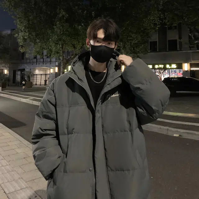 极限涡轮 连帽加厚保暖宽松棉服 男女同款 黑色