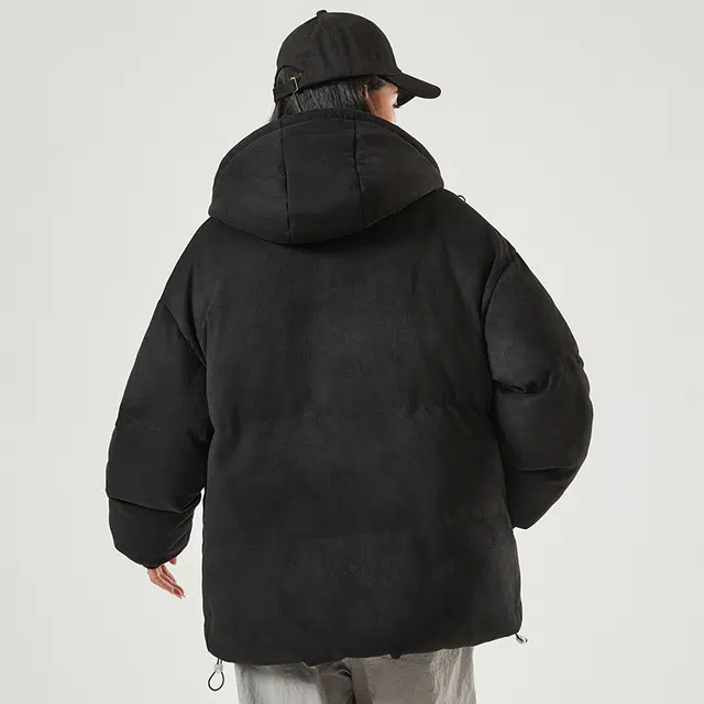 极限涡轮 美式复古街头时尚重磅连帽百搭防风加厚保暖面包服棉服 男女同款
