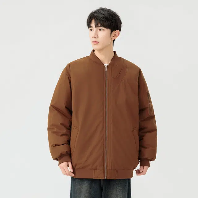 极限涡轮 纯色加厚简约百搭棉服 男女同款