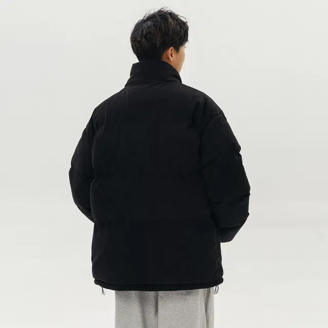 极限涡轮 纯色宽松灯芯绒立领保暖面包服舒适百搭厚款简约棉服 男女同款