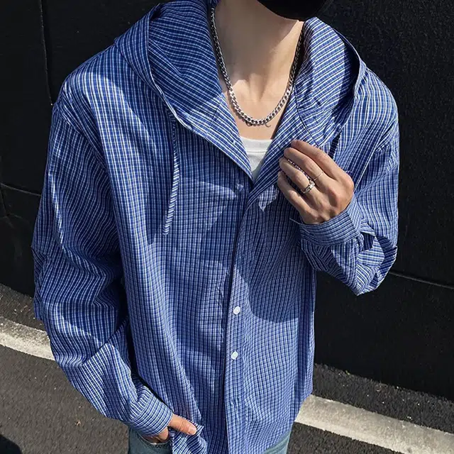 极限涡轮 美式复古连帽双褶设计感长袖衬衫 男女同款