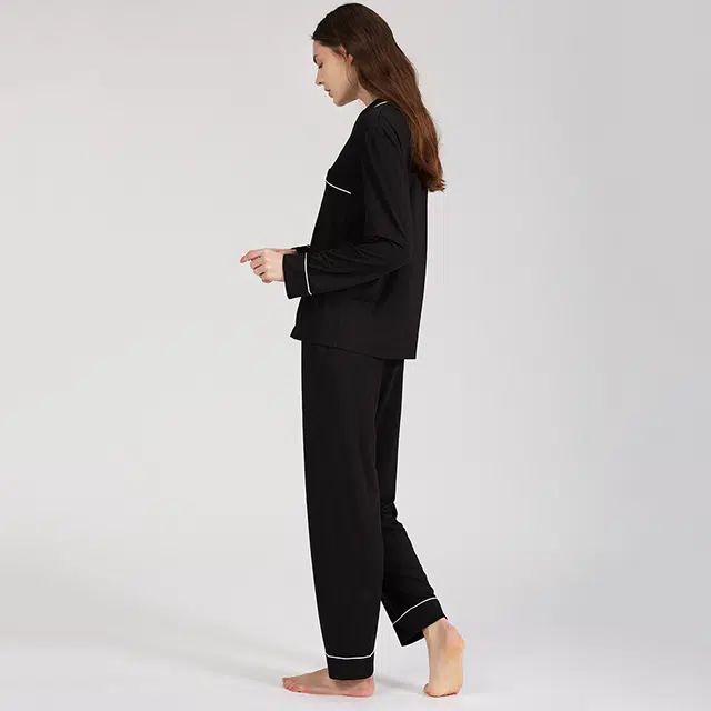 弗利少女 亲肤棉质舒适透气情侣家居服睡衣套装 春秋季 家居套装 女款