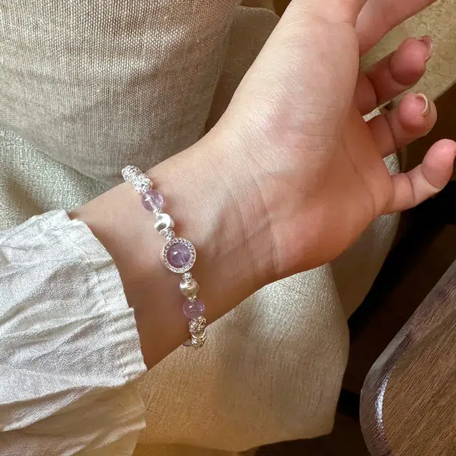 心草 猫眼珠盘缠 复古轻奢高级感小众设计优雅精致甜美小清新浪漫大气日常百搭手饰可调节#好运天然 紫水晶 手链 女款
