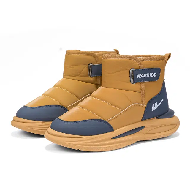 Warrior High Top Outdoor Boots Brown Blue