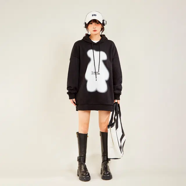 木果果木 字母卡通套头舒适休闲长袖卫衣 女款