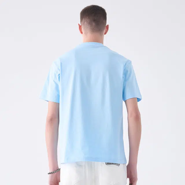 David Naman SS24 Cotton Colorblock Embroidered Tee