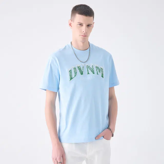 David Naman SS24 Cotton Colorblock Embroidered Tee
