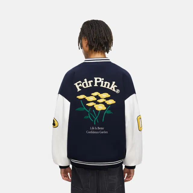 FDR Floral Embroidered Colorblock Jacket