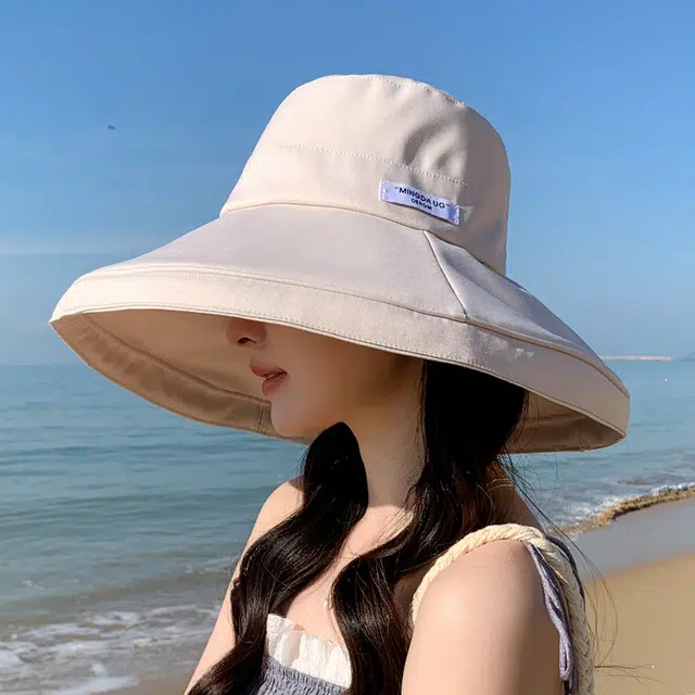艾佳微 海边度假 休闲韩版时尚百搭显脸小 聚酯纤维 渔夫帽 女款