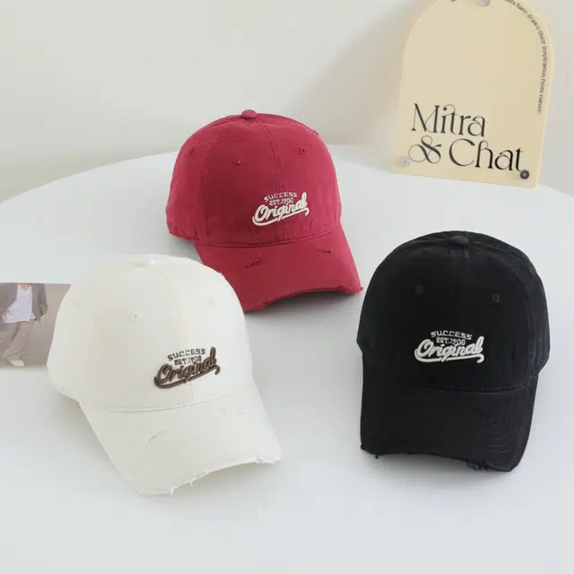 艾佳微 美式破洞刺绣字母时尚通勤遮阳防晒大宽檐 棉 鸭舌帽 男女同款情侣款