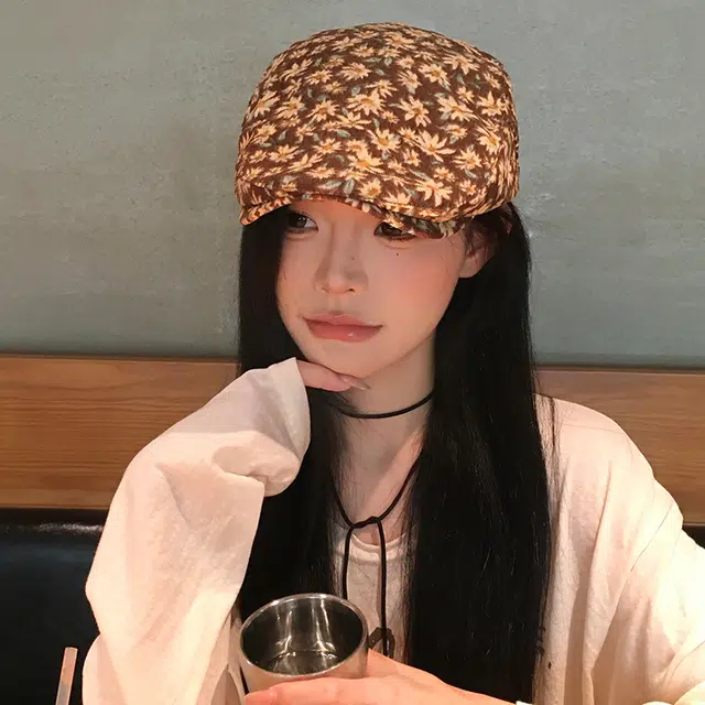 艾佳微 日系波点画家帽显脸小反戴辣妹前进帽 棉 贝雷帽 男女同款情侣款