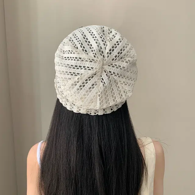 艾佳微 韩系镂空夏季甜美刺绣小花时尚洋气 聚酯纤维 堆堆帽 男女同款情侣款