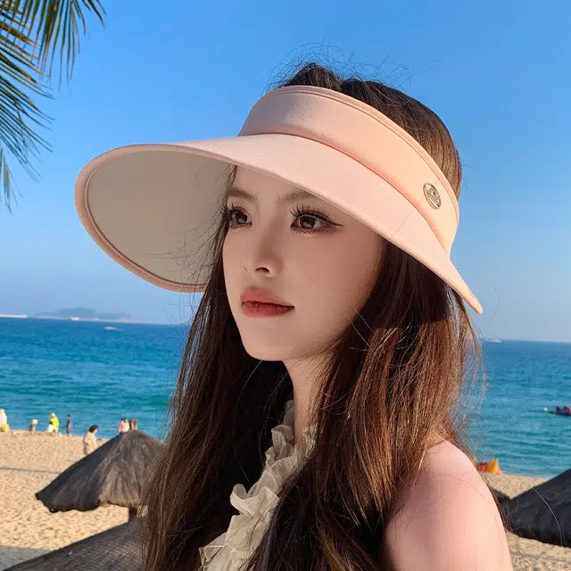 艾佳微 大帽檐遮阳帽 户外运动时尚休闲百搭 聚酯纤维 防晒帽 女款