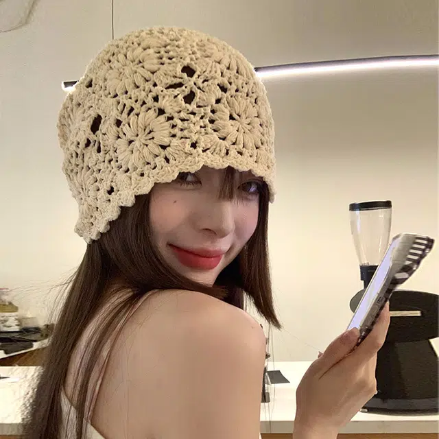 艾佳微 时尚百搭潮流气质显脸小 聚酯纤维 帽紫 男女同款情侣款