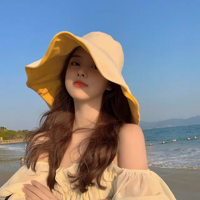 艾佳微 户外游玩登山运动通勤大帽檐双面可带帽子夏日遮阳帽防晒帽韩版时尚百搭防紫外线太阳帽子 棉 渔夫帽 男女同款情侣款