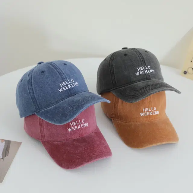 【Hello Weekend】 艾佳微 时尚大头围水洗潮流字母百搭设计款户外遮阳 棉 鸭舌帽 男女同款情侣款