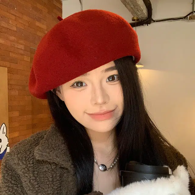 艾佳微 文艺复古百搭韩版画家帽子英伦纯色毛毡帽 羊毛 贝雷帽 男女同款情侣款