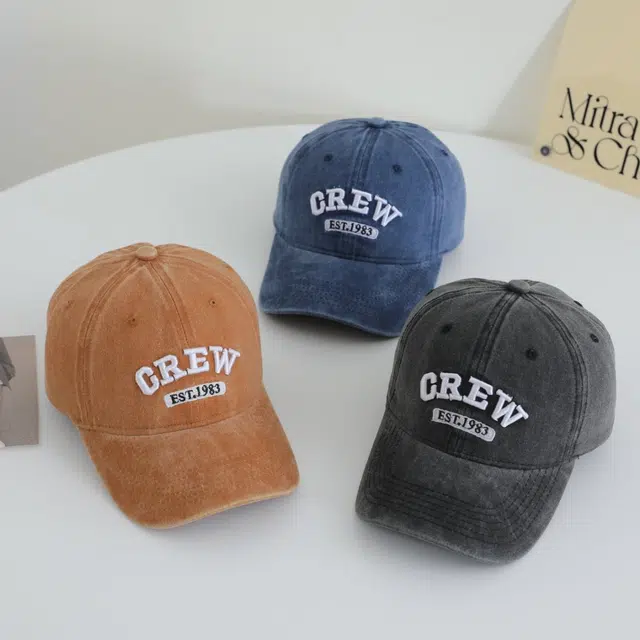 艾佳微 时尚大头围显白显脸小宽檐刺绣韩系简约百搭户外遮阳 棉 鸭舌帽 男女同款情侣款