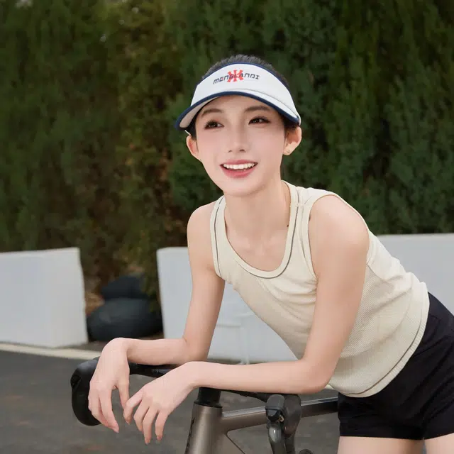 艾佳微 太阳百搭简约防紫外线遮阳骑车户外露营休闲 聚酯纤维 防晒帽 男女同款情侣款