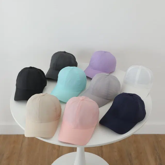 艾佳微 夏季清新纯色速干透气简约户外出行散步游玩百搭时尚 涤纶 鸭舌帽 男女同款情侣款
