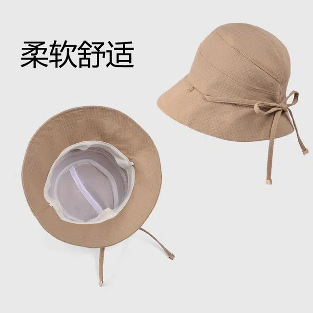 艾佳微 蝴蝶结户外出游遮阳休闲透气显脸小时尚简约 聚酯纤维 防晒帽 男女同款情侣款