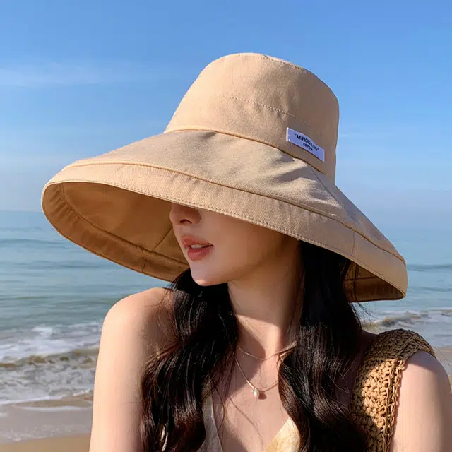 艾佳微 海边度假 休闲韩版时尚百搭显脸小 聚酯纤维 渔夫帽 女款