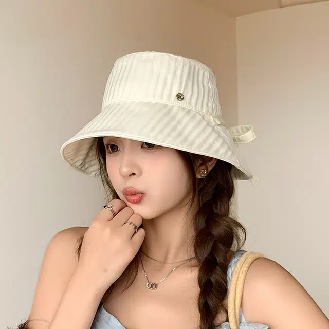 艾佳微 日系简约百搭帽高级感显脸小户外出游 聚酯纤维 渔夫帽 男女同款情侣款