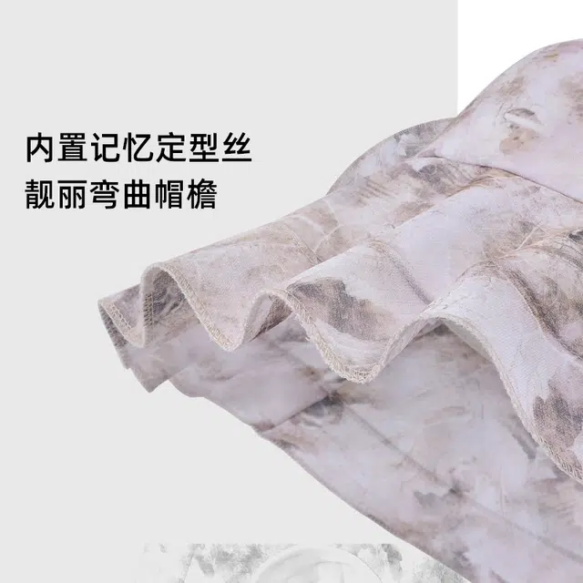 艾佳微 户外出游透气 时尚蝴蝶结 优雅气质 聚酯纤维 防晒帽 女款