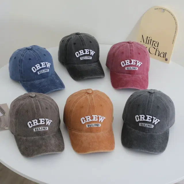 艾佳微 时尚大头围显白显脸小宽檐刺绣韩系简约百搭户外遮阳 棉 鸭舌帽 男女同款情侣款