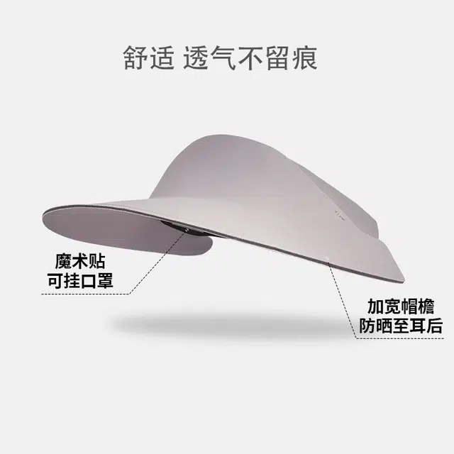 艾佳微 夏季凉爽无痕空顶帽透气遮阳帽户外百搭防紫外线太阳帽 涤纶（聚酯纤维） 防晒帽 男款