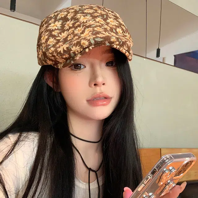 艾佳微 日系波点画家帽显脸小反戴辣妹前进帽 棉 贝雷帽 男女同款情侣款
