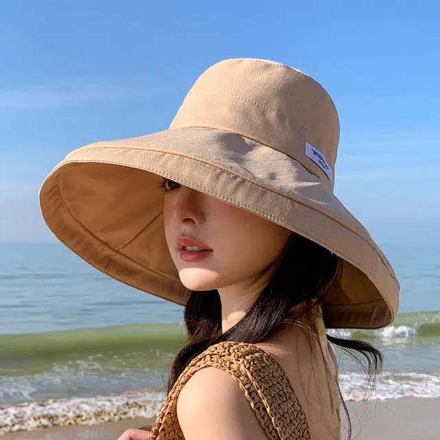 艾佳微 海边度假 休闲韩版时尚百搭显脸小 聚酯纤维 渔夫帽 女款