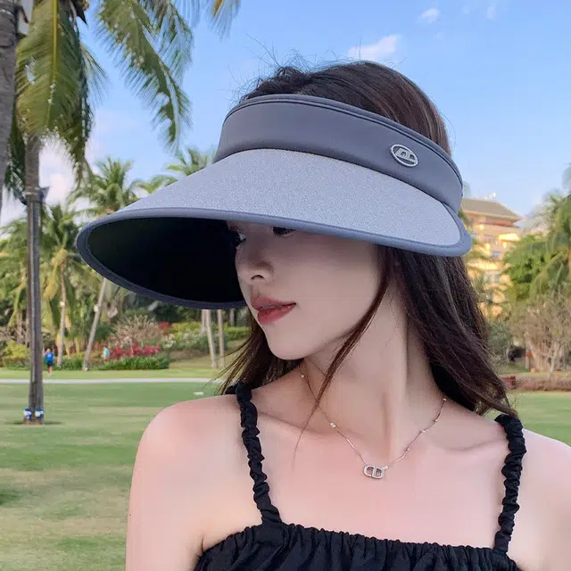 艾佳微 大帽檐遮阳帽 户外运动时尚休闲百搭 聚酯纤维 防晒帽 女款