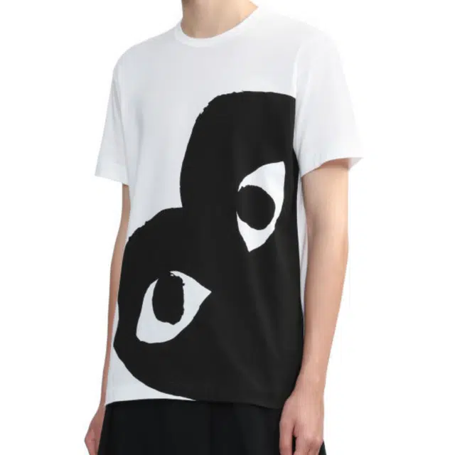 CDG Play Contrast Crewneck T-Shirt