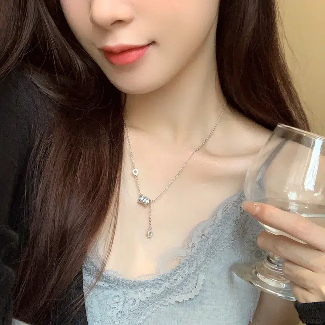 老银坊 流苏罗马数字小蛮腰流苏锁骨链 时尚潮流气质休闲百搭甜酷极简高级感足银 足银 项链 男女同款情侣款